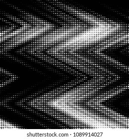 Spotted black and white grunge vector line background. Abstract halftone illustration background. Grunge grid polka dot background pattern
