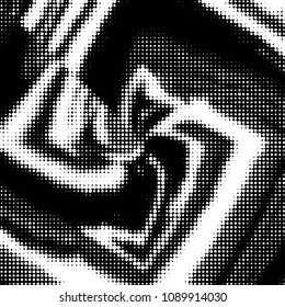 Spotted black and white grunge vector line background. Abstract halftone illustration background. Grunge grid polka dot background pattern
