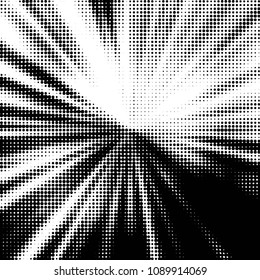 Spotted black and white grunge vector line background. Abstract halftone illustration background. Grunge grid polka dot background pattern
