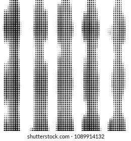 Spotted black and white grunge vector line background. Abstract halftone illustration background. Grunge grid polka dot background pattern
