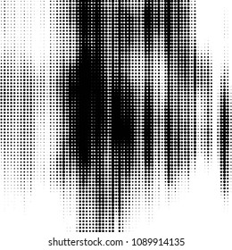 Spotted black and white grunge vector line background. Abstract halftone illustration background. Grunge grid polka dot background pattern
