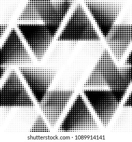 Spotted black and white grunge vector line background. Abstract halftone illustration background. Grunge grid polka dot background pattern
