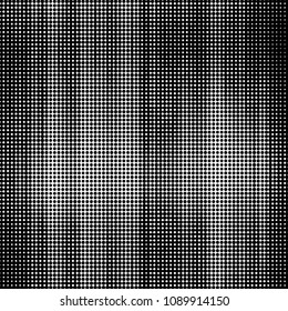 Spotted black and white grunge vector line background. Abstract halftone illustration background. Grunge grid polka dot background pattern

