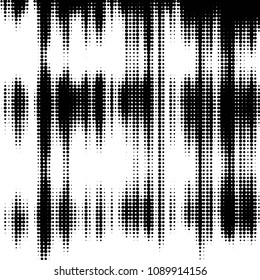 Spotted black and white grunge vector line background. Abstract halftone illustration background. Grunge grid polka dot background pattern
