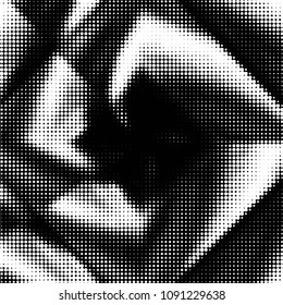 Spotted black and white grunge vector line background. Abstract halftone illustration background. Grunge grid polka dot background pattern
