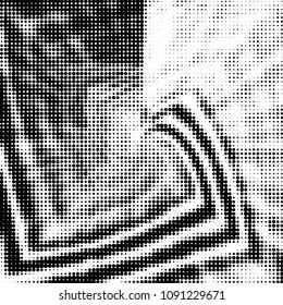 Spotted black and white grunge vector line background. Abstract halftone illustration background. Grunge grid polka dot background pattern
