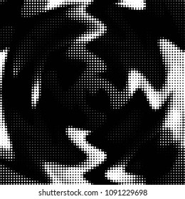 Spotted black and white grunge vector line background. Abstract halftone illustration background. Grunge grid polka dot background pattern

