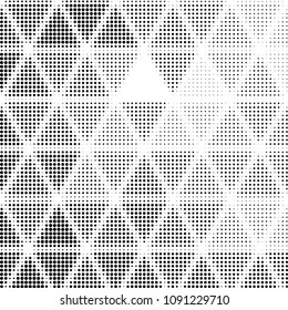Spotted black and white grunge vector line background. Abstract halftone illustration background. Grunge grid polka dot background pattern
