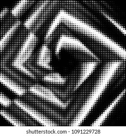 Spotted black and white grunge vector line background. Abstract halftone illustration background. Grunge grid polka dot background pattern
