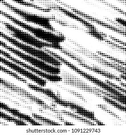 Spotted black and white grunge vector line background. Abstract halftone illustration background. Grunge grid polka dot background pattern
