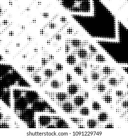 Spotted black and white grunge vector line background. Abstract halftone illustration background. Grunge grid polka dot background pattern
