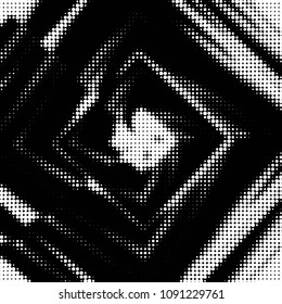 Spotted black and white grunge vector line background. Abstract halftone illustration background. Grunge grid polka dot background pattern
