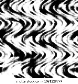 Spotted black and white grunge vector line background. Abstract halftone illustration background. Grunge grid polka dot background pattern
