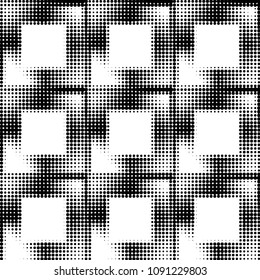 Spotted black and white grunge vector line background. Abstract halftone illustration background. Grunge grid polka dot background pattern
