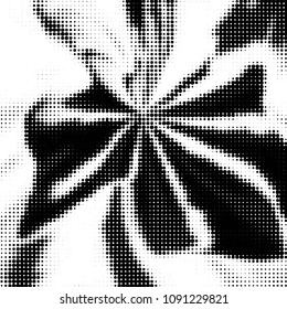 Spotted black and white grunge vector line background. Abstract halftone illustration background. Grunge grid polka dot background pattern
