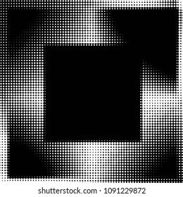 Spotted black and white grunge vector line background. Abstract halftone illustration background. Grunge grid polka dot background pattern
