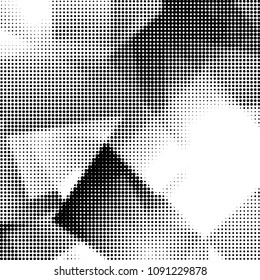 Spotted black and white grunge vector line background. Abstract halftone illustration background. Grunge grid polka dot background pattern
