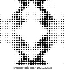 Spotted black and white grunge vector line background. Abstract halftone illustration background. Grunge grid polka dot background pattern
