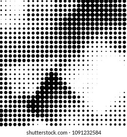 Spotted black and white grunge vector line background. Abstract halftone illustration background. Grunge grid polka dot background pattern

