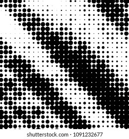 Spotted black and white grunge vector line background. Abstract halftone illustration background. Grunge grid polka dot background pattern
