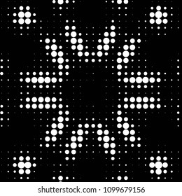 Spotted black and white grunge vector line background. Abstract halftone illustration background. Grunge grid polka dot background pattern
