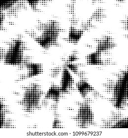 Spotted black and white grunge vector line background. Abstract halftone illustration background. Grunge grid polka dot background pattern
