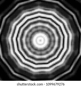 Spotted black and white grunge vector line background. Abstract halftone illustration background. Grunge grid polka dot background pattern
