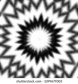 Spotted black and white grunge vector line background. Abstract halftone illustration background. Grunge grid polka dot background pattern
