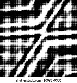 Spotted black and white grunge vector line background. Abstract halftone illustration background. Grunge grid polka dot background pattern
