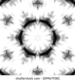 Spotted black and white grunge vector line background. Abstract halftone illustration background. Grunge grid polka dot background pattern
