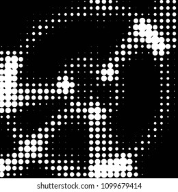 Spotted black and white grunge vector line background. Abstract halftone illustration background. Grunge grid polka dot background pattern

