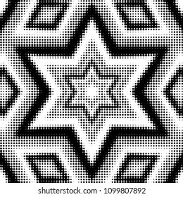 Spotted black and white grunge vector line background. Abstract halftone illustration background. Grunge grid polka dot background pattern
