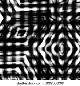 Spotted black and white grunge vector line background. Abstract halftone illustration background. Grunge grid polka dot background pattern
