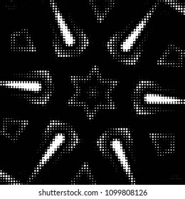 Spotted black and white grunge vector line background. Abstract halftone illustration background. Grunge grid polka dot background pattern
