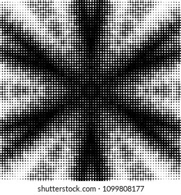 Spotted black and white grunge vector line background. Abstract halftone illustration background. Grunge grid polka dot background pattern
