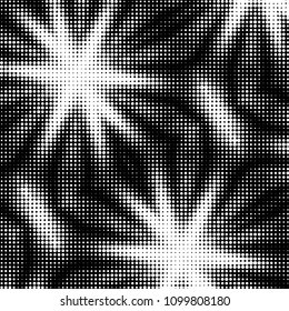 Spotted black and white grunge vector line background. Abstract halftone illustration background. Grunge grid polka dot background pattern
