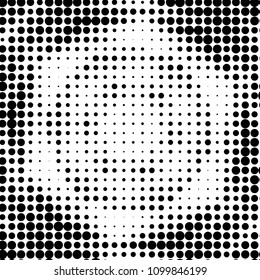 Spotted black and white grunge vector line background. Abstract halftone illustration background. Grunge grid polka dot background pattern
