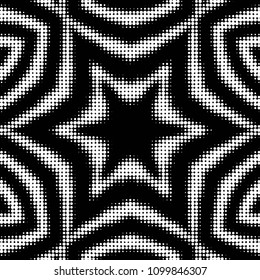 Spotted black and white grunge vector line background. Abstract halftone illustration background. Grunge grid polka dot background pattern
