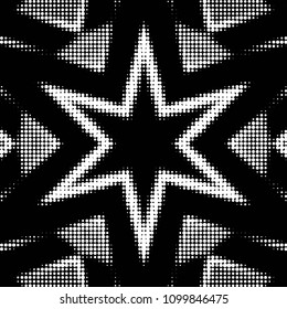 Spotted black and white grunge vector line background. Abstract halftone illustration background. Grunge grid polka dot background pattern
