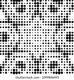 Spotted black and white grunge vector line background. Abstract halftone illustration background. Grunge grid polka dot background pattern

