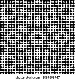 Spotted black and white grunge vector line background. Abstract halftone illustration background. Grunge grid polka dot background pattern
