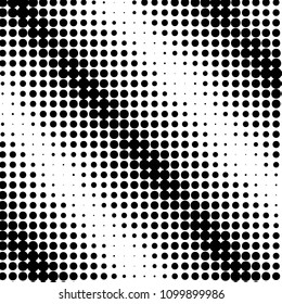 Spotted black and white grunge vector line background. Abstract halftone illustration background. Grunge grid polka dot background pattern
