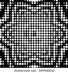 Spotted black and white grunge vector line background. Abstract halftone illustration background. Grunge grid polka dot background pattern

