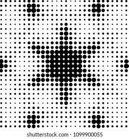 Spotted black and white grunge vector line background. Abstract halftone illustration background. Grunge grid polka dot background pattern
