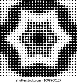 Spotted black and white grunge vector line background. Abstract halftone illustration background. Grunge grid polka dot background pattern
