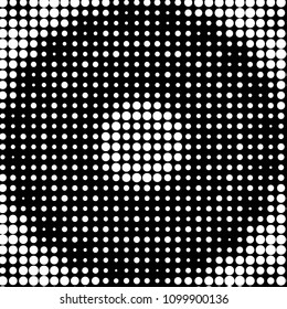 Spotted black and white grunge vector line background. Abstract halftone illustration background. Grunge grid polka dot background pattern

