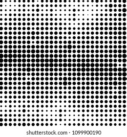 Spotted black and white grunge vector line background. Abstract halftone illustration background. Grunge grid polka dot background pattern
