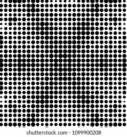 Spotted black and white grunge vector line background. Abstract halftone illustration background. Grunge grid polka dot background pattern
