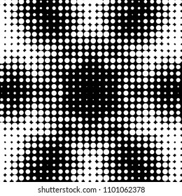 Spotted black and white grunge vector line background. Abstract halftone illustration background. Grunge grid polka dot background pattern
