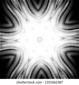 Spotted black and white grunge vector line background. Abstract halftone illustration background. Grunge grid polka dot background pattern
